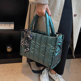 Women's Large Capacity Shopper Bag Solid Zipper Travel Tote Handbag