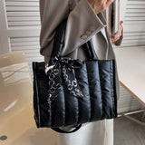 Women's Large Capacity Shopper Bag Solid Zipper Travel Tote Handbag