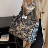 Women's Large Capacity Shopper Bag Solid Zipper Travel Tote Handbag