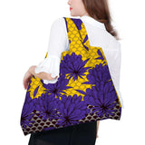 African Wax Large Tote Reusable Cotton Shopping Bag