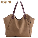 Big Size Women Autumn Canvas Shoulder Bag Female Casual Large Capacity Crossbody