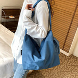 Teenager Girl Canvas Hobo Shoulder Bag Casual High Street Messenger Bag