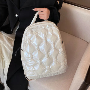 Cotton Women's Backpack High Capacity School Bag for Teenage Girl