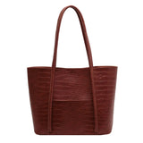 Big Stone Pattern Leather Shoulder Side Bag for Women