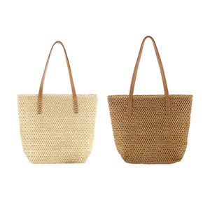 Straw Weave Tote Beach Bags Large Capacity Shoulder Bag