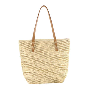 Straw Weave Tote Beach Bags Large Capacity Shoulder Bag