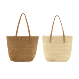 Straw Weave Tote Beach Bags Large Capacity Shoulder Bag
