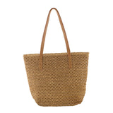 Straw Weave Tote Beach Bags Large Capacity Shoulder Bag