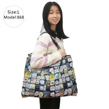 Large Nylon Shopping Bag Supermarket Tote Eco Reusable Portable Shoulder