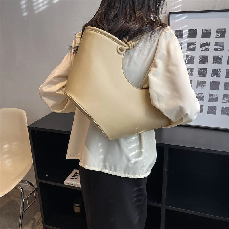 Vintage Tote Bag Women Spring Shoulder Handbag Side Bag with Short Handle