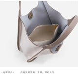 Soft Leather Tote Handbag for Women Large Capacity Ladies Shoulder Bag