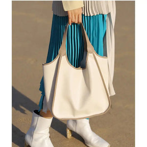 Soft Leather Tote Handbag for Women Large Capacity Ladies Shoulder Bag