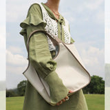 Soft Leather Tote Handbag for Women Large Capacity Ladies Shoulder Bag