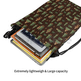 Bigfoot Forest Backpack Drawstring Bag Riding Climbing Gym Bag Sasquatch Pattern