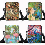 Bird Crane Peacock Messenger Bag Women Crossbody Handbag