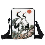 Bird Crane Peacock Messenger Bag Women Crossbody Handbag