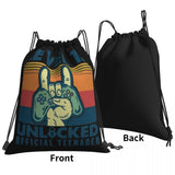 Level 15 Unlocked Teenager Gaming Drawstring Bag