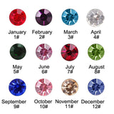 Personalized Birthstone 26 Letters Keychain Photo Mum Dad Baby Grandpa Gift