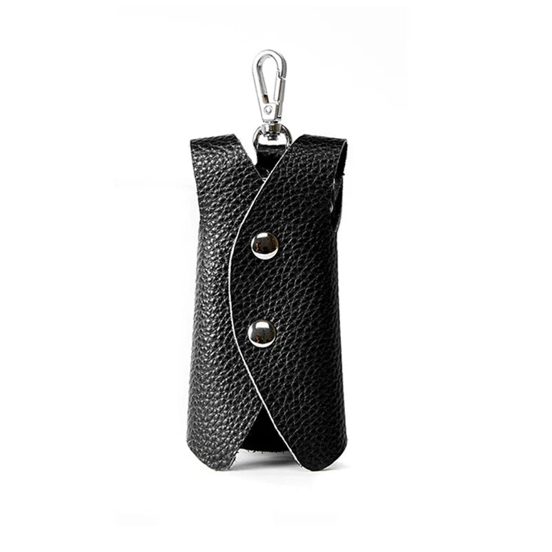 Leather Car Key Pouch Holder Men Women Wallet Smart Keychain