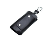 Unisex PU Leather Large Capacity Key Bag Small Box Buckle Solid Key Wallets