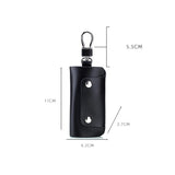Unisex PU Leather Large Capacity Key Bag Small Box Buckle Solid Key Wallets
