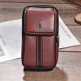 Bisi Goro PU Leather Waist Bag Multi-function Pocket