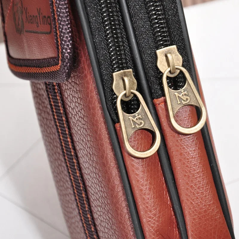 Bisi Goro PU Leather Waist Bag Multi-function Pocket