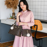 Women Leather Shoulder Bag High Shoulder Retro Totes