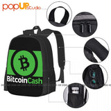 Bitcoin Cash Backpack Large Capacity School Gym Bag for Travel