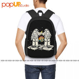 Bitcoin Hodl Cryptocurrency Backpack Large Capacity Gym Art Print Storage Bag