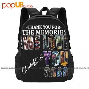 Black Panther We Love You 3000 Thank You For The Memories Backpack