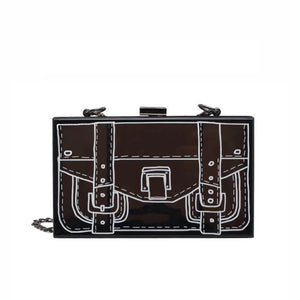 Acrylic Box Clutch Bag Women Evening Party Bag Crossbody Purse