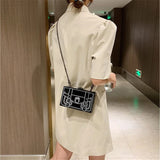 Acrylic Box Clutch Bag Women Evening Party Bag Crossbody Purse
