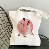 African Curly Hair Girl Shoulder Bag Large Messenger Bag