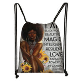 African Woman Drawstring Bags Women Casual Backpack Girl Shoulder Bags