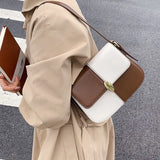 Square Shoulder Bag PU Leather Purses Messenger Bags