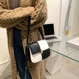 Square Shoulder Bag PU Leather Purses Messenger Bags