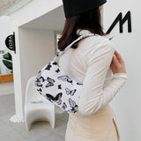 Butterfly Cow Pattern Mini Small Shoulder Bag Y2k Korea Style