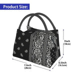 Paisley Chicano Bandana Style Thermal Insulated Lunch Bag