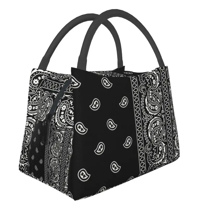 Paisley Chicano Bandana Style Thermal Insulated Lunch Bag