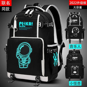 Anti-Theft Woman Backpack Laptop Charge Computer Backpacks Butterfly Ribbon