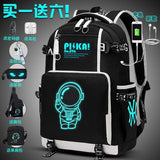 Anti-Theft Woman Backpack Laptop Charge Computer Backpacks Butterfly Ribbon