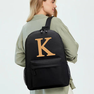 Brown Letter Girls Kid Nursery Child Pre School Rucksack School Bag Backpack