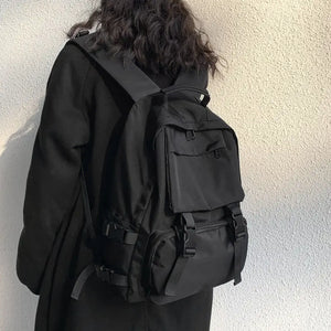 Unisex Large Capacity School Oxford Backpack All-match Retro Harajuku College Ru