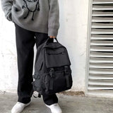 Unisex Large Capacity School Oxford Backpack All-match Retro Harajuku College Ru