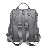 Women Zipper Ladies Backpack PU Leather School Bags Crossbody Shoulder