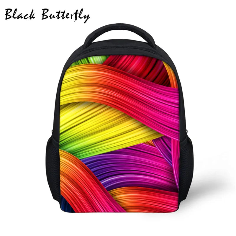 Colorful Pattern Student- Bags Backpack Kids School Bags Children Book Bag