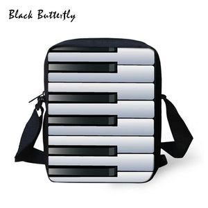 Butterfly Music Piano Keyboard Printed School Bags Backpack