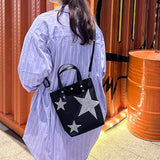 Canvas Shoulder Bag Female Star Y2K Personalized Handbag Large Capacity