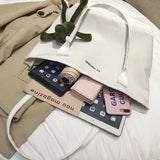 Canvas Shoulder Bags for Students - Large Capacity Underarm Totes
